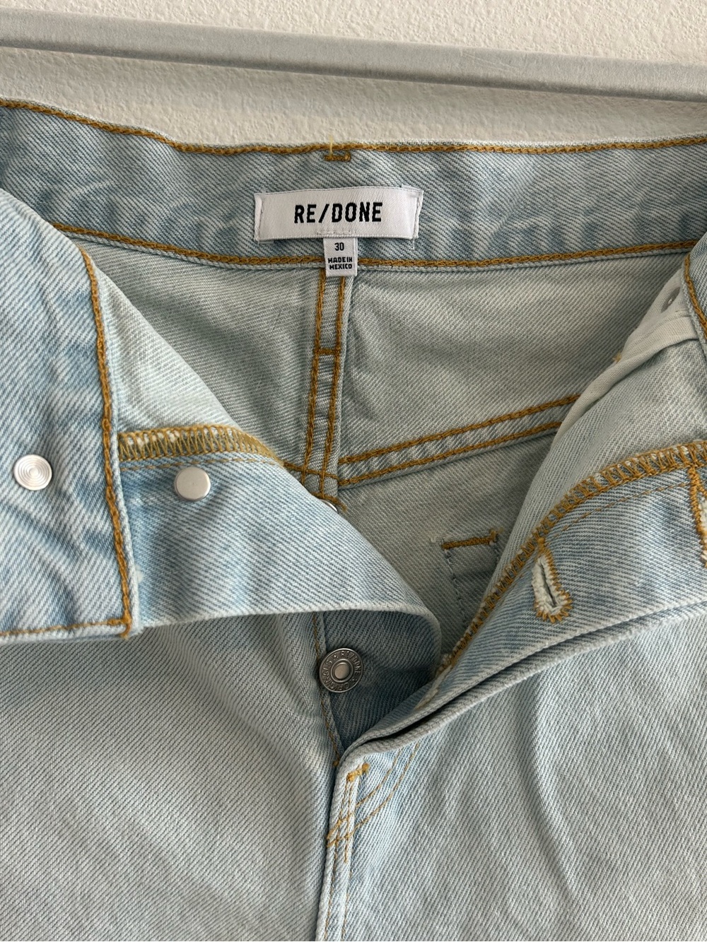 Re/Done Mid Rise Boy Shorts - Picture 5 of 9